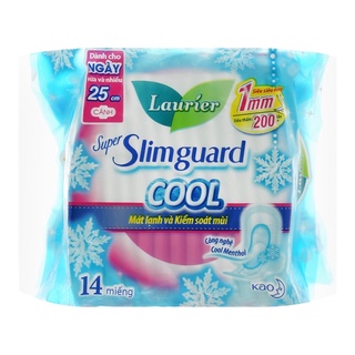 BĂNG VỆ SINH LAURIER SUPER SLIMGUARD COOL 25CM 14 MIẾNG | Shopee Việt Nam