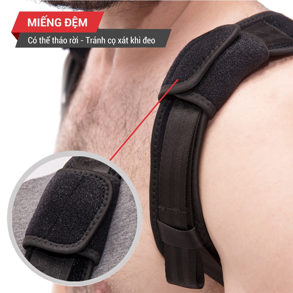 Đai chống gù lưng nữ, nam cao cấp GoodFit chất liệu bền, thoáng khí, định hình cột sống GF712P