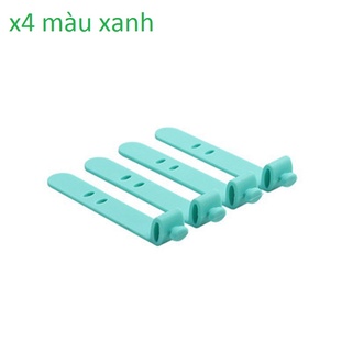Set 4 dây quấn dây tai nghe cáp sạc bằng silicon nhiều màu