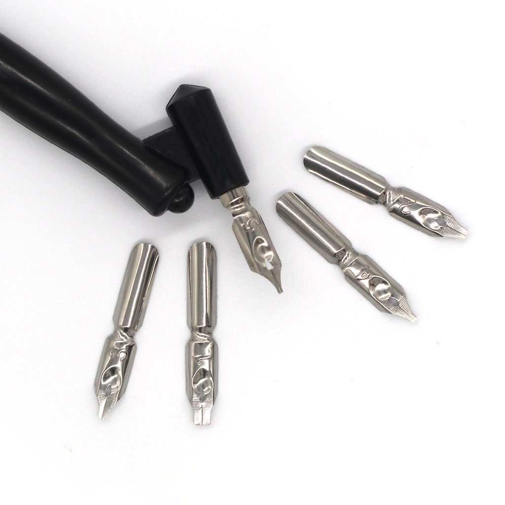 Ảnh Bộ 5 ngòi bút + 1 tay cầm bút SeamiArt chuyên nghiệp tiện dụng cho viết chữ thư pháp 4
