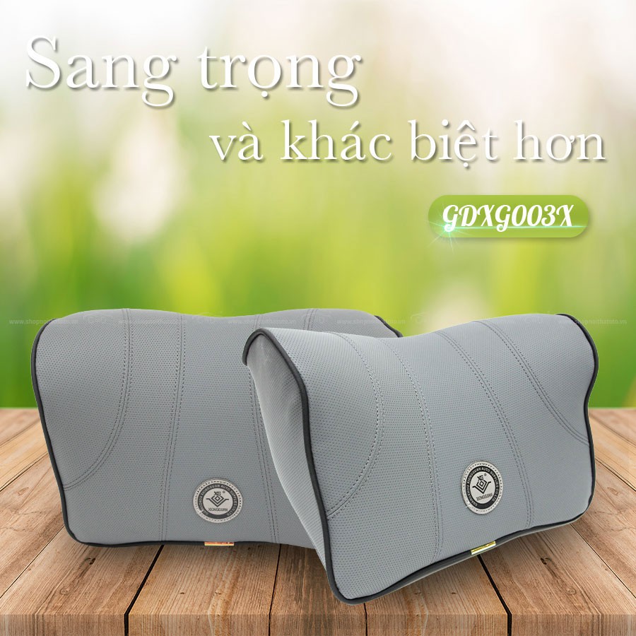 Gối Tựa Đầu Cao Su Non Bọc Da CIND G003 Màu Xám