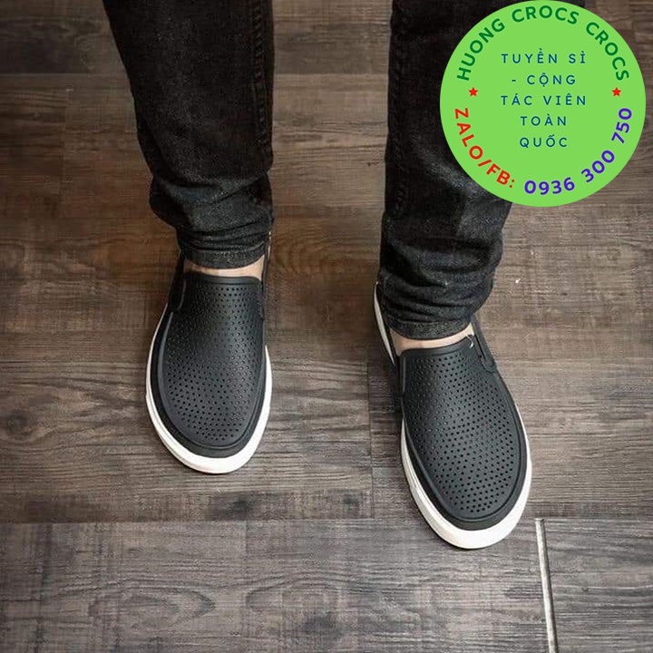 GIÀY NHỰA CROCS CITILANE ROKA SLIP ON CHO NAM MÀU ĐEN XUẤT XỊN FULL BOX ...