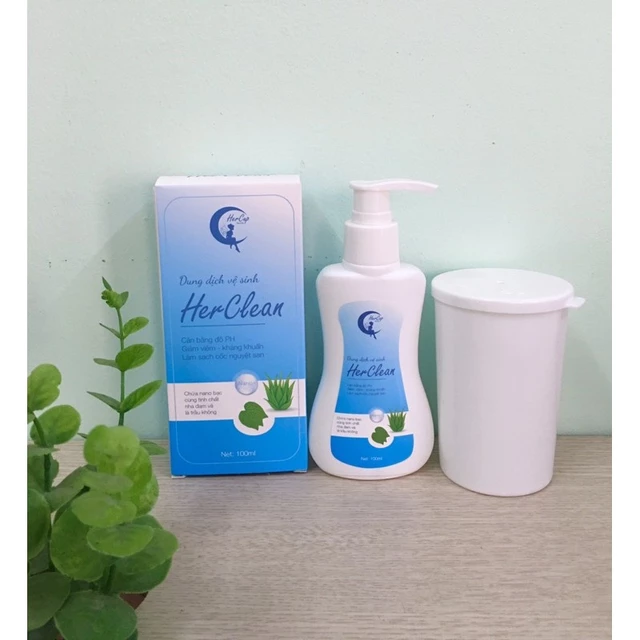 Gel rửa + cốc khử trùng cốc nguyệt san