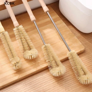 Chổi cọ rửa ly tách chai lọ thuỷ tinh phụ kiện nhà bếp cán gỗ
