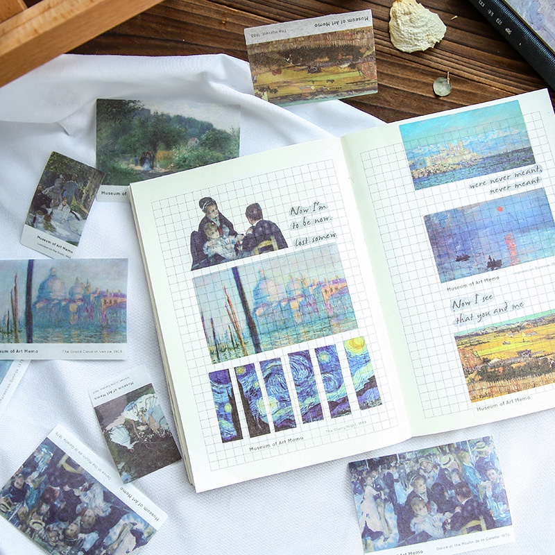 Sticker dán trang trí 40 miếng HD17-K72 dễ thương theo các tone màu DIY Crafts, Scrapbook, Journal, Diary, Planner