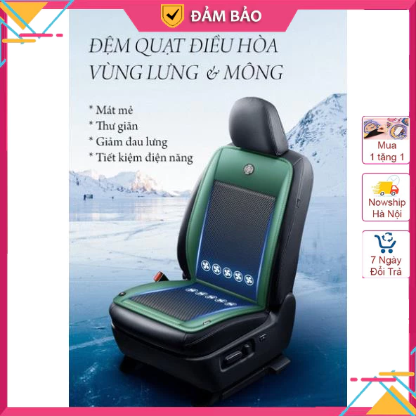Lót Ghế Ô Tô Điều hòa Quạt điện – Bọc Ghế Ô Tô Chống Nóng – Áo Ghế Ô Tô Lót Liền Massage Lưng Chất Liệu Da Cao Cấp — ảnh 1