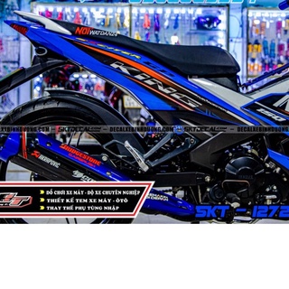 Gía sốc tem trùm exciter 150 xanh đen bạc MX KING , tem decal xe siêu rẻ ,đẹp,chất