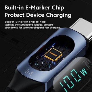 Dây Cáp Sạc Nhanh 100W USB Type C Sang Type C 66W Có Màn Hình LED Hiển Thị