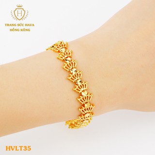 Lắc Tay, Vòng Tay Nữ Vương Miện Sang Trọng Xi Mạ Vàng Non Cao Cấp - Trang Sức Hava Hong Kong