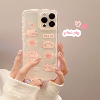 Ốp Điện Thoại Mềm Trong Suốt In Hình Chú Heo Hồng Cho IPhone 13 13pro 13mini 12 11 Pro Max IX XR SE2 IPhone7 I8 Plus