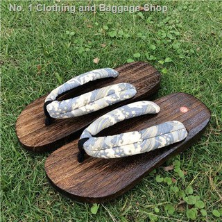 Dép Xỏ Ngón Đế Bằng Thời Trang Dành Cho Nữ♕❍✕Tung Dép Xỏ Ngón Đế Phẳng Xương Cá Vuông Bằng Gỗ Phong Cách Nhật Bản Cho Nam