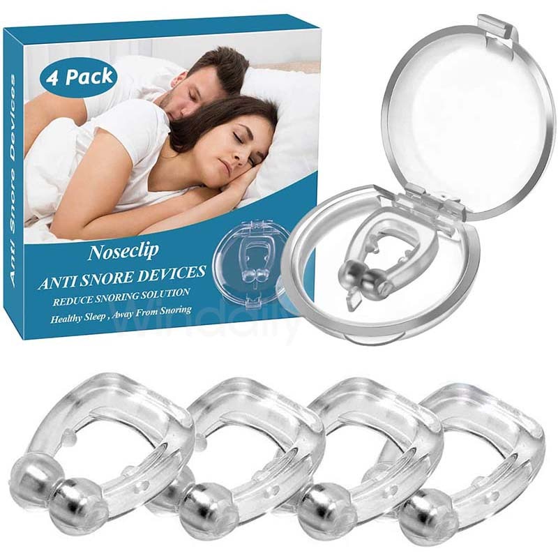 Set 4 Kẹp Mũi Chống Ngáy Bằng Silicone Có Thể Tái Sử Dụng