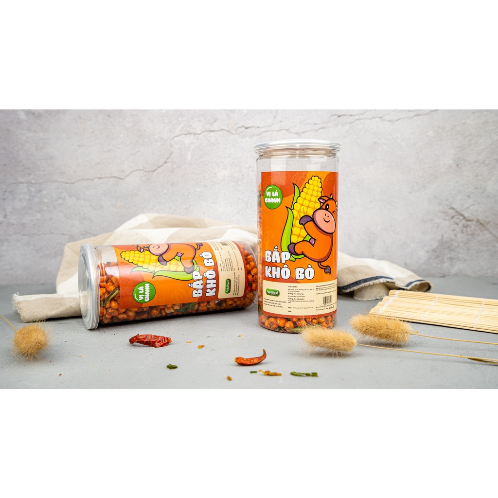 Bắp bò lá chanh Antafood lọ 300gr, ngô sấy khô bò lá chanh