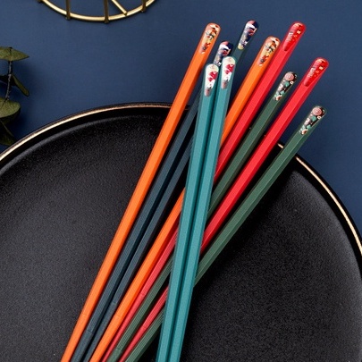 SET 5 Đôi Đũa , Đũa Ăn Gia Đình Kiểu Nhật Bản Nhiều Màu - Đũa Chịu Nhiệt Kháng Khuẩn An Toàn Chống Trượt