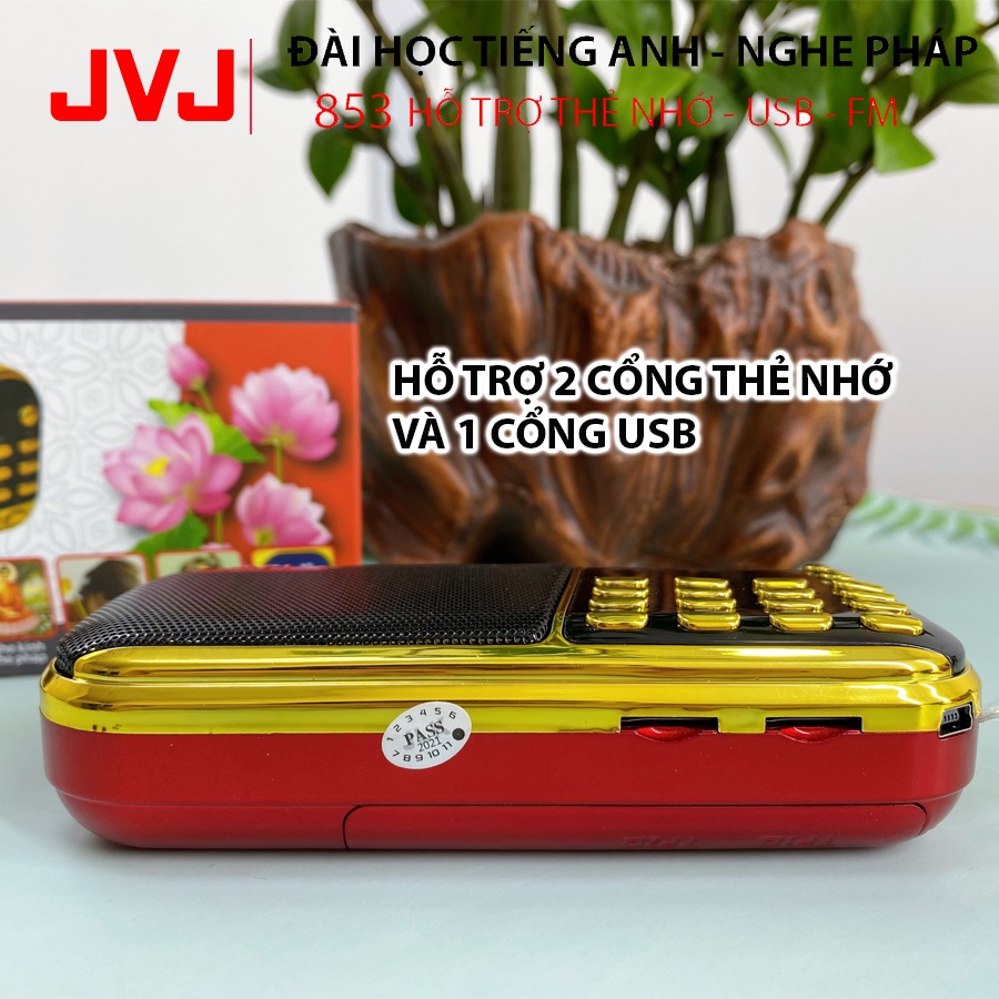 Ảnh Loa đài JVJ J-853 3 pin siêu khỏe,đài FM,hỗ trợ thẻ nhớ, USB, học tiếng anh,nghe pháp 4