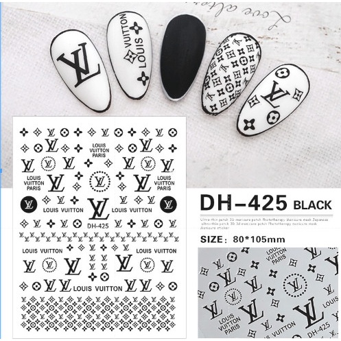 sticker dán móng lv đen mã dh_425 | Shopee Việt Nam