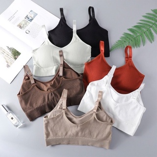 Áo lót bra nữ 2 dây tập gym thể thao có đệm mút ngực chất cotton thoáng mát DEVARI B1182