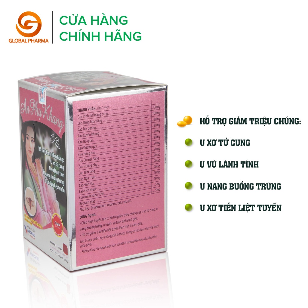 Ảnh An Phụ Khang Plus An Châu hỗ trợ giảm triệu chứng u xơ tử cung, u nang buồn trứng - Global Pharma 4