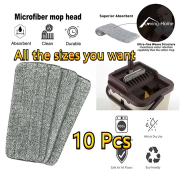 [Mọi kích cỡ] 10 chiếc cây lau nhà sợi nhỏ nạp lại cây lau nhà làm sạch Khăn lau nhà 360 cây lau nhà phẳng đầu cây lau nhà hộ gia đình
