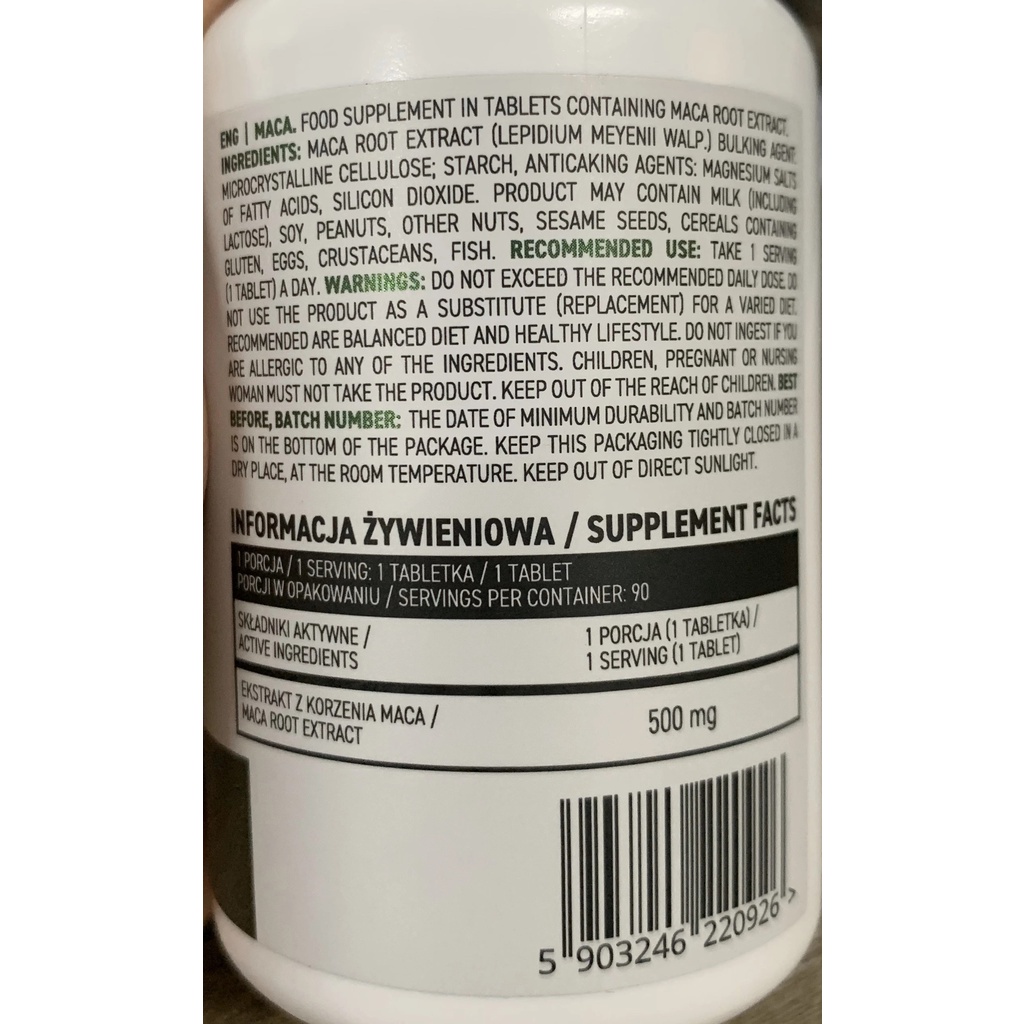 Ostrovit Maca - Nhân Sâm Peru - 90 Viên