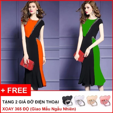 ĐẦM DỰ TIỆC TRUNG NIÊN SANG TRỌNG, ĐẦM DỰ TIỆC PHỐI KIM SA, VOAN CAO CẤP, ĐẦM TRUNG NIÊN ĐẸP D3034 D3299 - TẶNG GĐ ĐT