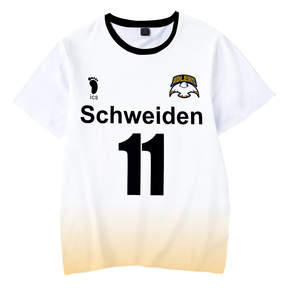 GC1 Haikyuu!! Áo thun Schweiden Adlers Jersey MSBY Trang phục hóa trang Karasuno Shoyo Kageyama Đồ thể thao tay ngắn GC1