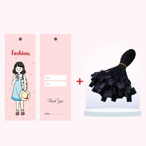 Combo 100 Mác quần áo + 100 Dây Treo Thẻ Bài - Dây Dù Xâu Tag (Mác) Quần Áo