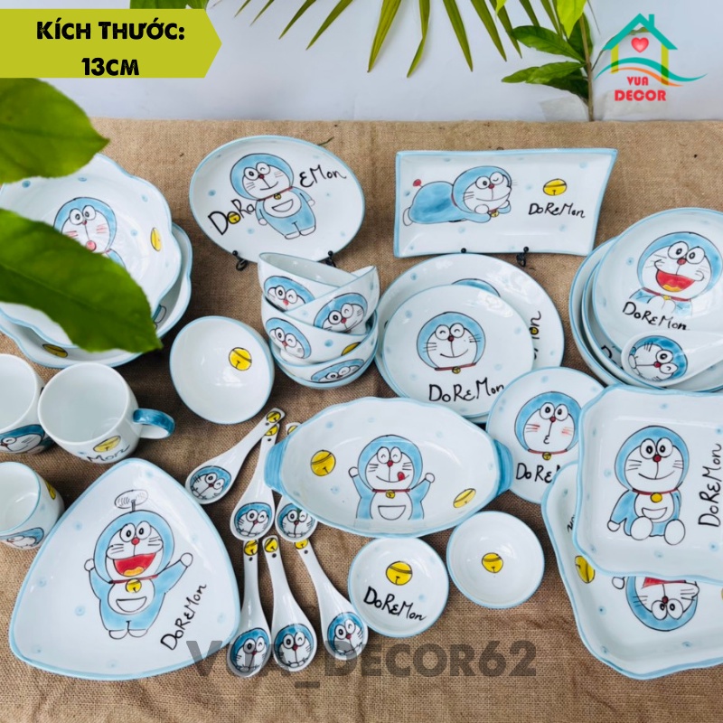 Bát đĩa sứ, Doraemon, chén dĩa dễ thương, bát ăn cơm Gốm Sứ Bát Tràng ...