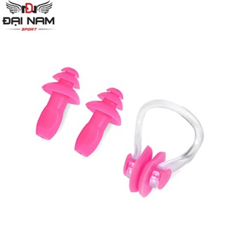 Bộ Nút Bịt Tai Và Kẹp Mũi Silicon Chống Nước Khi Bơi Lội Chính Hãng Đại Nam Sport
