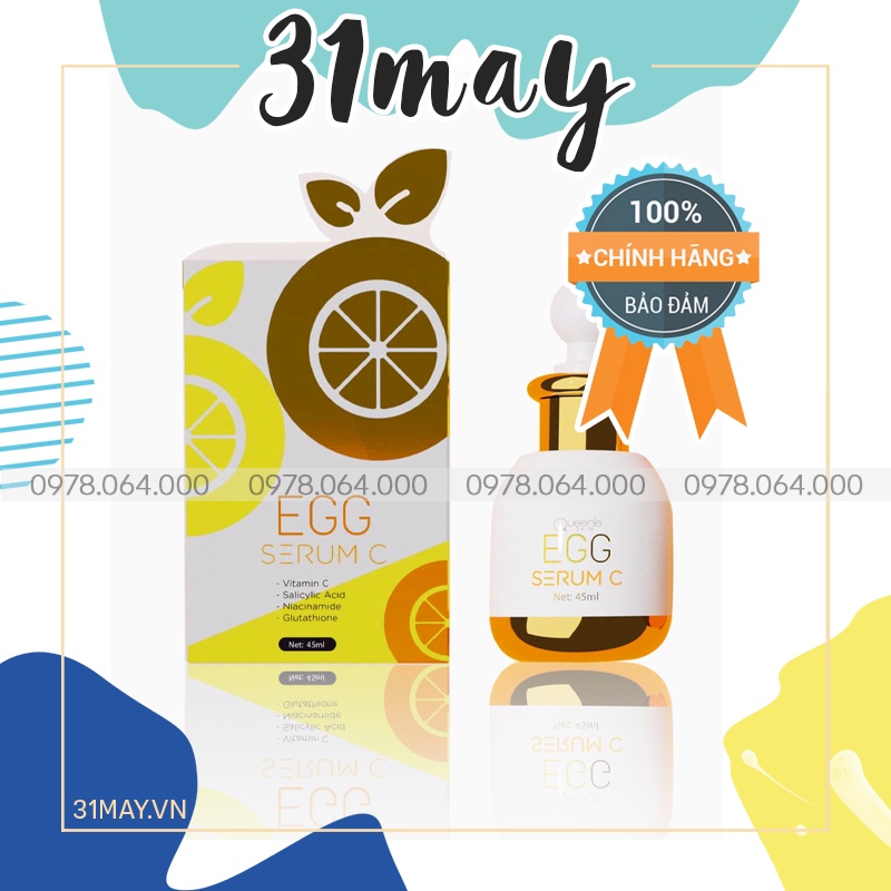 Serum Dưỡng Da Egg Vitamin C Queenie Skin Chính Hãng 45ml Shopee Việt Nam
