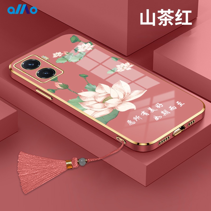 Vivo V2333 / Vivo Y03s V29 5g Y17s Y02 V21s Y02S Y35 4G Y30 5g Y16 5g Y01A Y77 5g Sáng Tạo Hoa Sen Đẹp Chống Sốc Cho Vivo Y77 Y75 Y55 5g