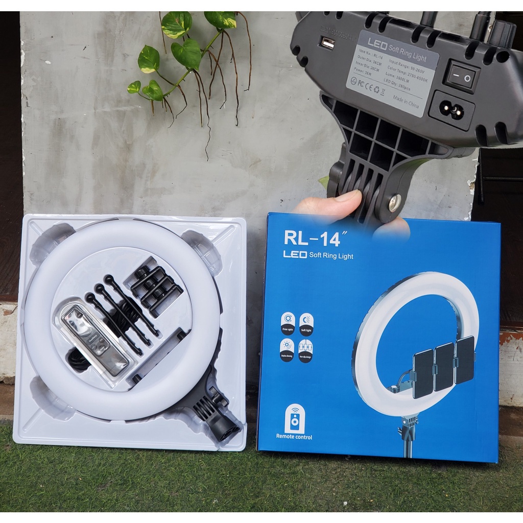 Bộ Đèn Livestream RL14 Size 36cm - Đèn Livestream - Đèn Ring chuyên nghiệp Makeup - Quay Video - Chính Hãng HD Design
