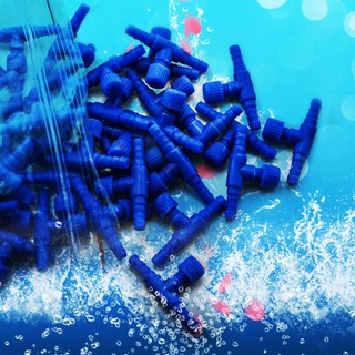 20 Miếng Nhựa Bể Cá 2 Chiều Van Điều Khiển Máy Bơm Không Khí Cho Ống Khí 4mmBlue / Đen
