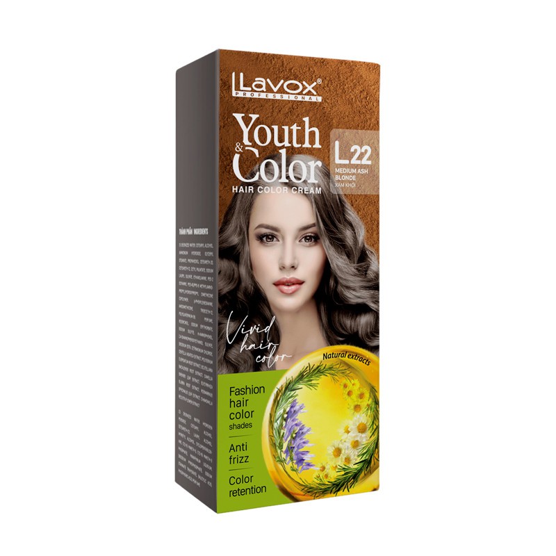 Xem hình ảnh về sản phẩm kem nhuộm màu tóc Youth & Color để cảm nhận sự khác biệt hoàn toàn trên mái tóc của bạn. Sản phẩm không gây hại cho tóc mà còn bảo vệ và giữ màu tóc lâu hơn, giúp bạn tự tin hơn với tóc đẹp và khỏe mạnh.