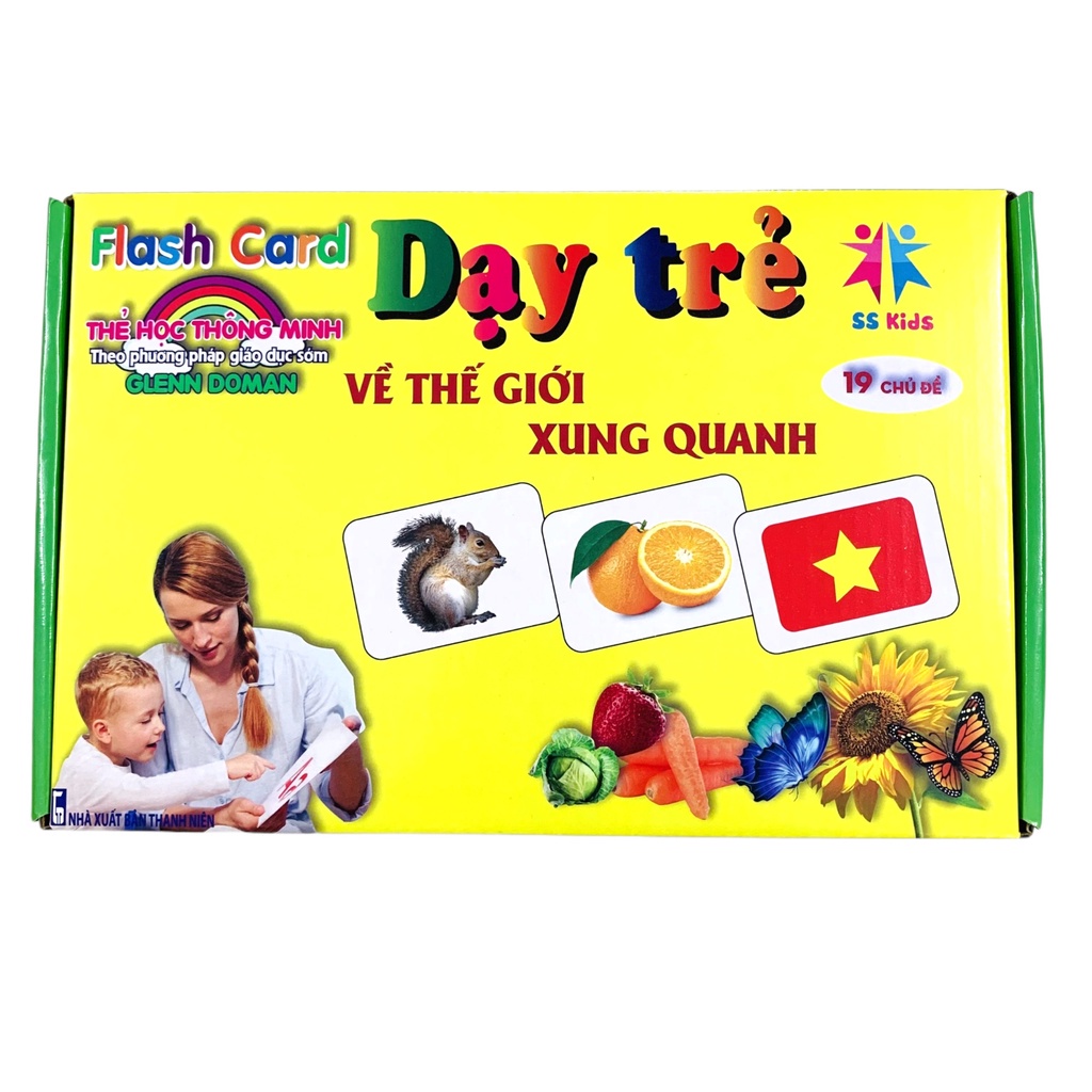 Ảnh Bộ thẻ Flashcard song ngữ Việt Anh - Dạy trẻ về thế giới xung quanh 19 chủ đề (phương pháp Glenn Doman) (Việt Hà) 1