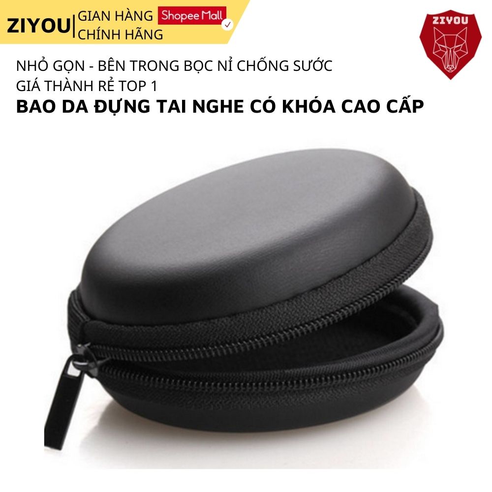 Mô tả Bao Da Đựng Tai Nghe Điện Thoại Ziyou, Đựng Phụ Kiện Trang Sức, Đựng Cáp Sạc Có Khóa, Bọc Nỉ Chống Sước, Chống Sốc - 1