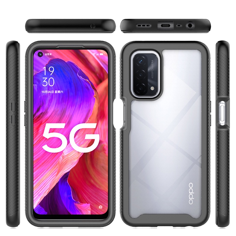 Dành Cho OPPO A54 A74 5G Full Body Hybrid Chống Trầy Xước Vỏ Bảo Vệ Giáp Chống Sốc