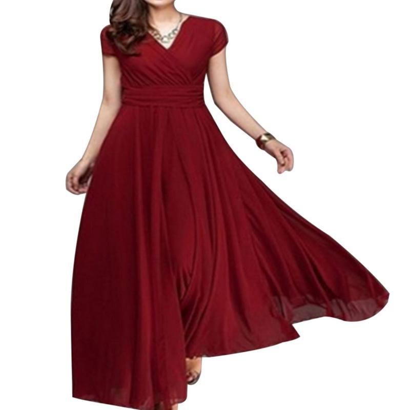 Phụ Nữ Dài Đa Năng Trang Trọng Dạ Hội Dự Tiệc Phù Dâu Voan Bóng Choàng Cocktail Đầm Màu Sắc Nhiều Trong