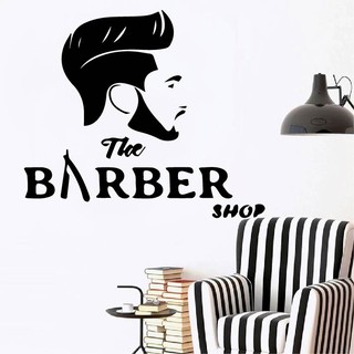 Decal Trang trí Barber, Salon cắt tóc, thu hút khách hàng, tăng doanh thu, tạo điểm nhấn cho cửa tiệm P4