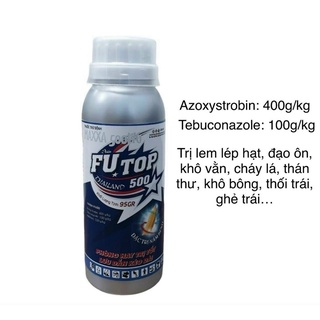 6 chai FUTOP 500WG DỪNG NGAY NẤM BỆNH GÂY HẠI( thán thư sầu riêng) Azoxystrobin và Tebuconazole Dạng Cốm
