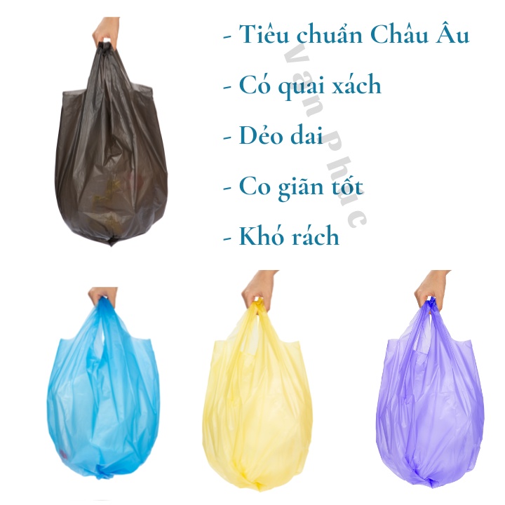 Ảnh Lô 4 cuộn 140 túi rác tự hủy inochi, thiết kế quai xách tiện lợi, tự hủy sinh học không mùi hôi. Túi rác ngăn mùi hôi 4