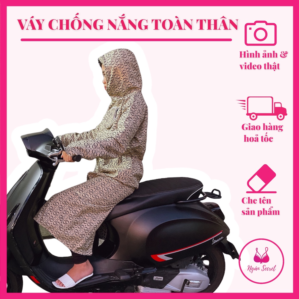 Váy chống nắng, áo chống nắng toàn thân 2 lớp cao cấp