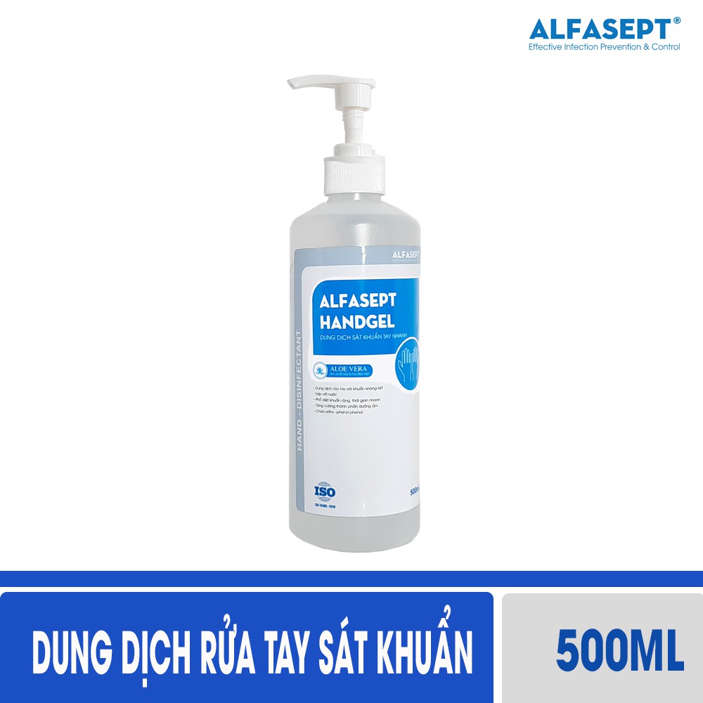 Mô tả Gel Rửa Tay Khô ALFASEPT Handgel Giúp Diệt Khuẩn Toàn Diện, Hiệu Quả Và Tăng Độ Ẩm Cho Da Lọ 500ml - 3
