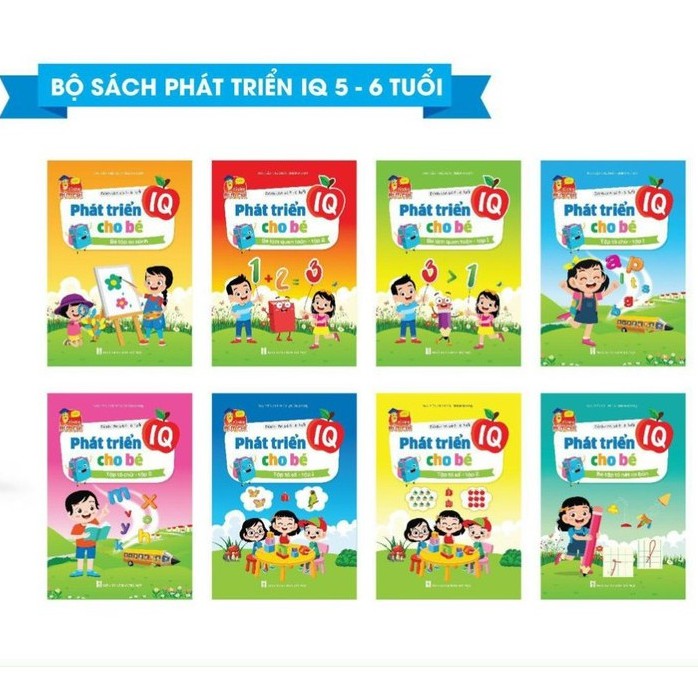 Ảnh Sách - Bộ phát triển IQ cho bé 5 đến 6 tuổi (Combo 8 cuốn) 1