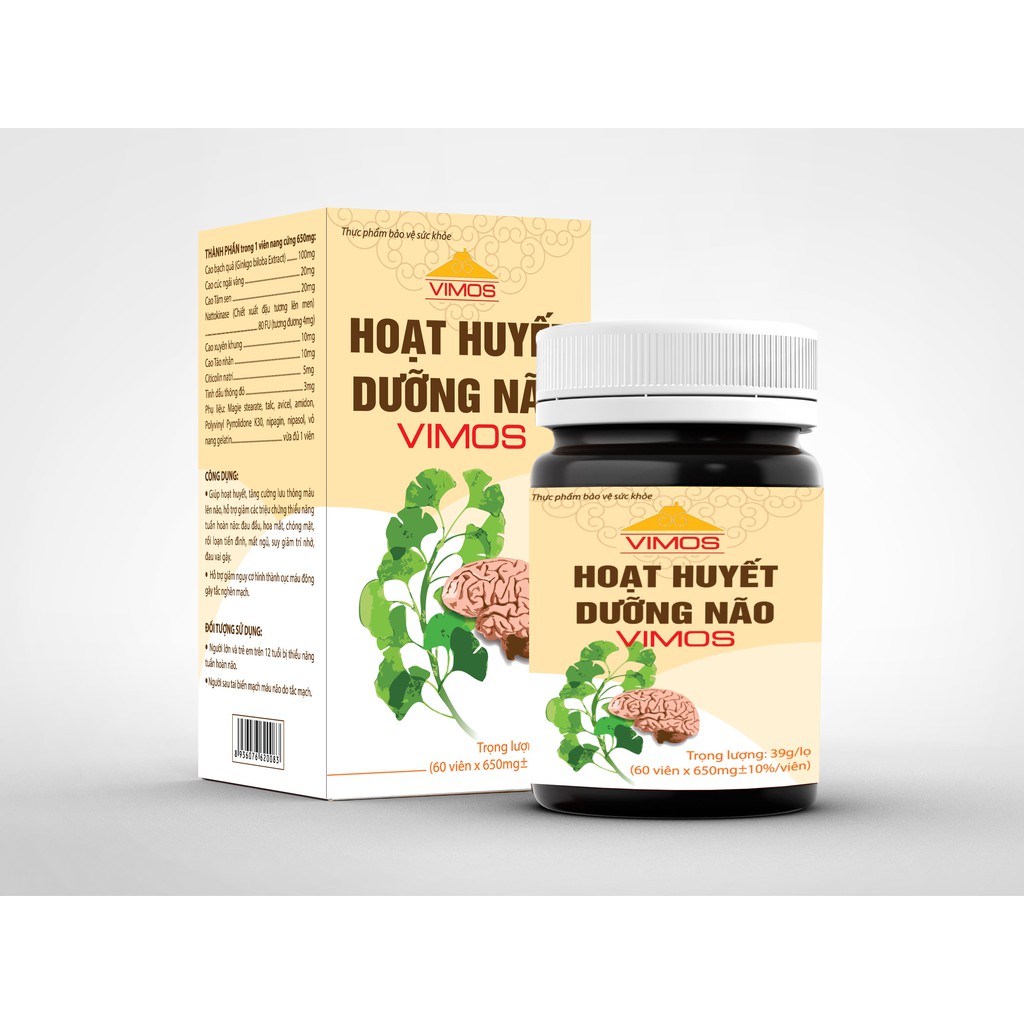 Hoạt Huyết Dưỡng Não Vimos hỗ trợ đau đầu chóng mặt mỡ máu tiền đình