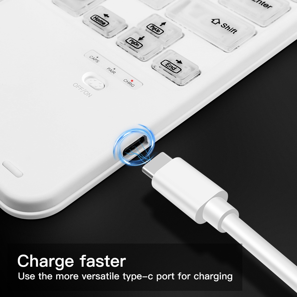 Mô tả Bàn phím không dây bluetooth GOOJODOQ đèn LED RGB thích hợp cho iPad Pro Air Xiaomi Huawei Android Windows - 2