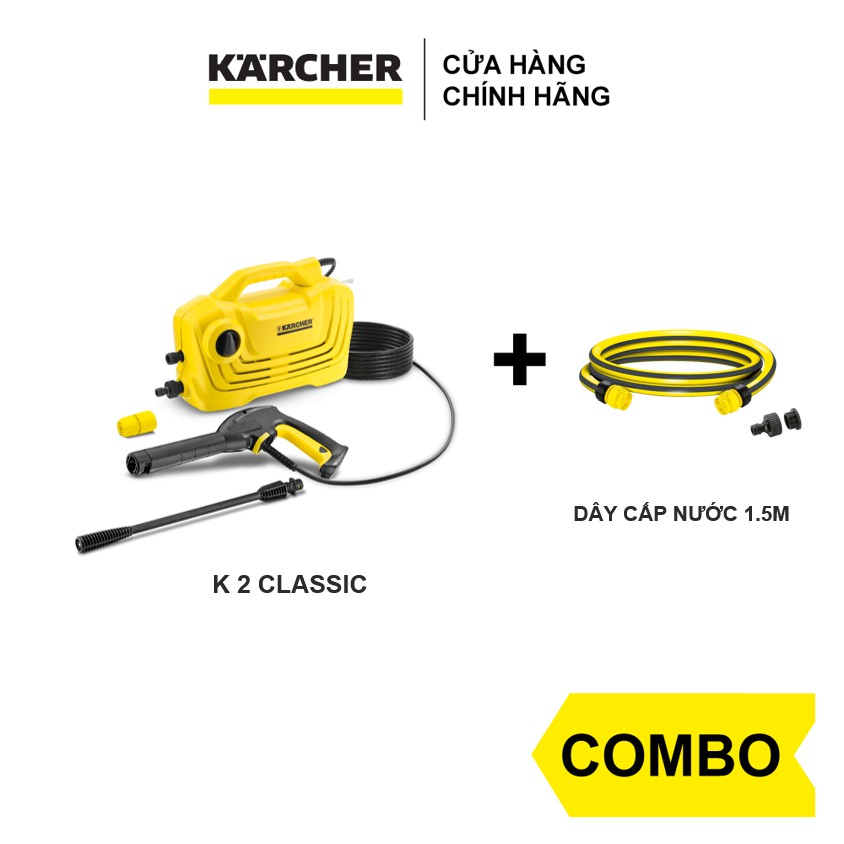 Ảnh Combo Máy xịt rửa xe Karcher K2 Classic và dây cấp nước 1.5 m 1