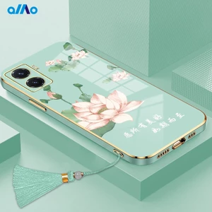 Vivo V2333 / Vivo Y03s V29 5g Y17s Y02 V21s Y02S Y35 4G Y30 5g Y16 5g Y01A Y77 5g Sáng Tạo Hoa Sen Đẹp Chống Sốc Cho Vivo Y77 Y75 Y55 5g