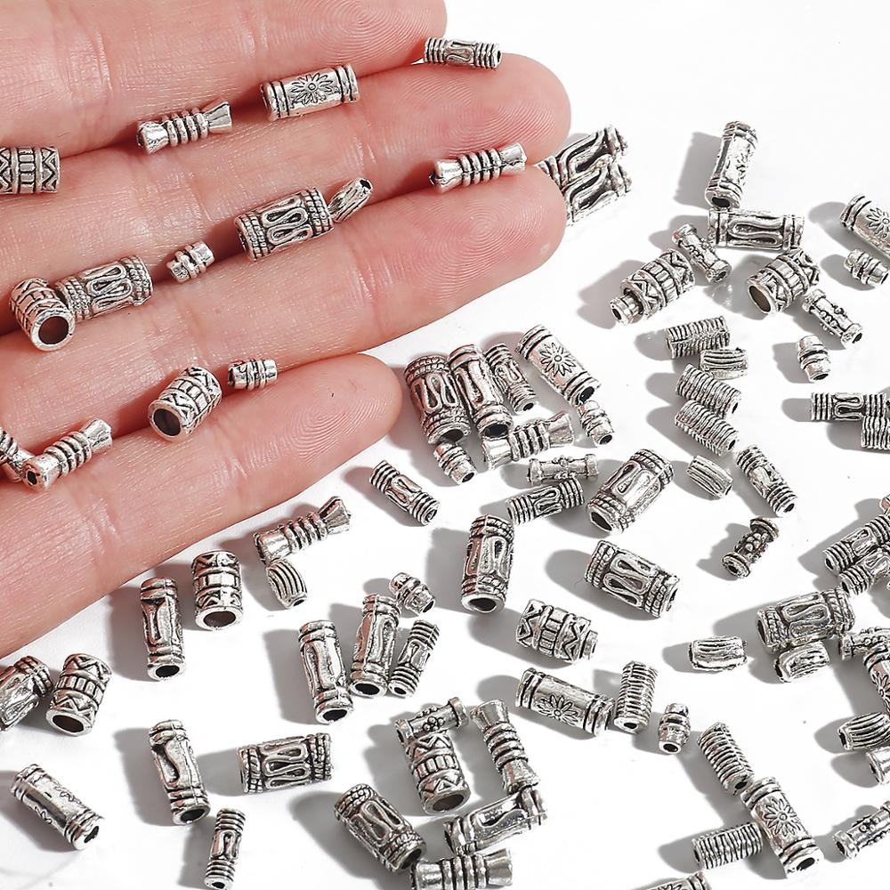 Ảnh BEADIA Hạt Xỏ Lỗ Dạng Cong Mạ Bạc Cổ Điển 5-12 Làm Trang Sức Thời Trang 1
