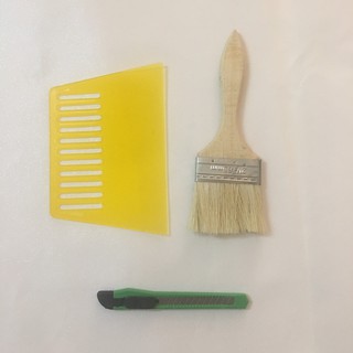 Bộ dụng cụ dán giấy dán tường mini tại nhà -Gạt miết giấy+Dao dọc giấy+Chổi quét keo...